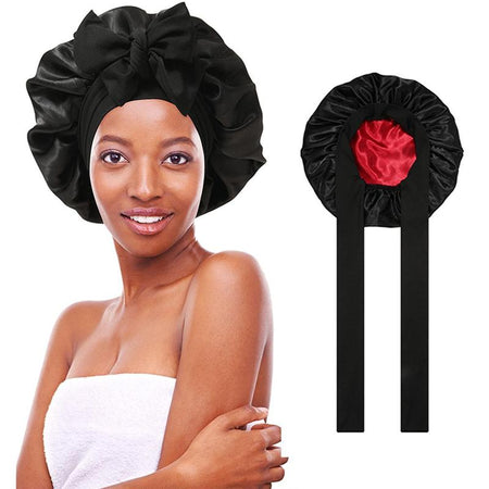 Silk-Like Satin Double-Layer Hair Cap