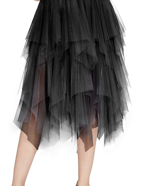 Load image into Gallery viewer, Women&#39;S Sheer Tutu Skirt Tulle Mesh Layered Midi Skirt
