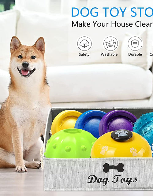 Load image into Gallery viewer, Canvas Pet Toy and Accessory Storage Bin, Basket Chest Organizer - Perfect for Organizing Pet Toys, Blankets, Leashes and Food 0605
