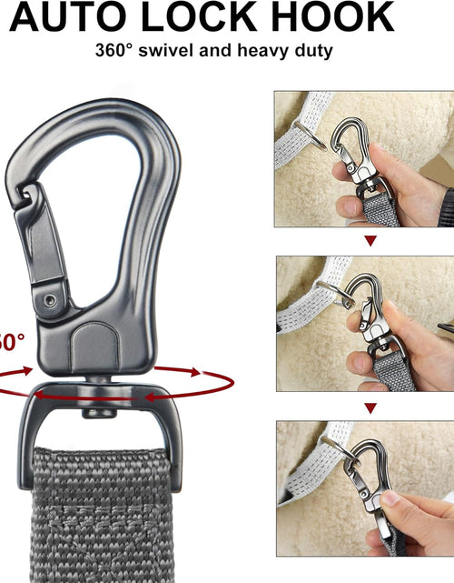 Load image into Gallery viewer, 4FT Heavy Duty Dog Leash with Soft Padded Double Handle, Durable Strong Clasp Dog Leashes, Reflective Nylon Walking Lead for Large,Medium,Small Breed Dogs, Grey
