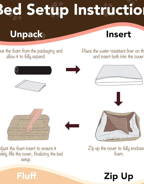 Load image into Gallery viewer, Small Dog Bed, Orthopedic Dog Sofa Memory Foam Mattress, Calming Dog Couch Bed, Wall Rim Pillow, Water Resistant Liner, Washable Cover, Non-Slip Bottom, Chester, Small Cocoa Brown
