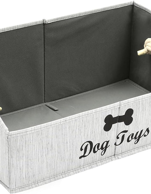Load image into Gallery viewer, Canvas Pet Toy and Accessory Storage Bin, Basket Chest Organizer - Perfect for Organizing Pet Toys, Blankets, Leashes and Food 0605
