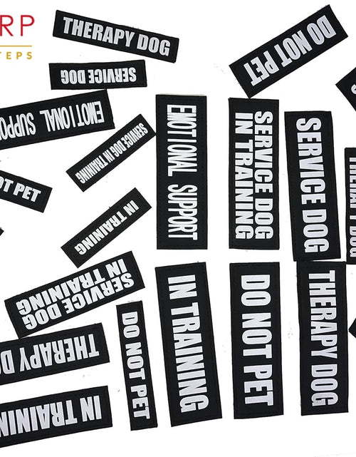 Load image into Gallery viewer, Reflective Dog Patches with Hook Backing -Service Dog, Service Dog in Training, Do Not Pet, Emotional Support, Therapy Dog, Best Friend, in Training for Animal Vest Harnesses, Collars, Leashes
