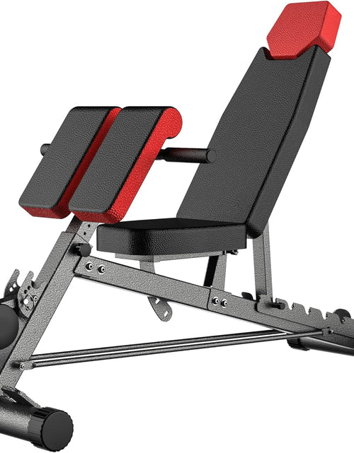 Load image into Gallery viewer, Multi-Functional FID Weight Bench for Full All-In-One Body Workout – Hyper Back Extension, Roman Chair, Adjustable Ab Sit up Bench, Incline Decline Bench, Flat Bench
