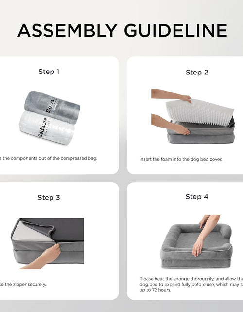 Load image into Gallery viewer, Orthopedic Dog Bed for Medium Dogs - Waterproof Dog Sofa Bed Medium, Supportive Foam Pet Couch Bed with Removable Washable Cover, Waterproof Lining and Nonskid Bottom, Grey
