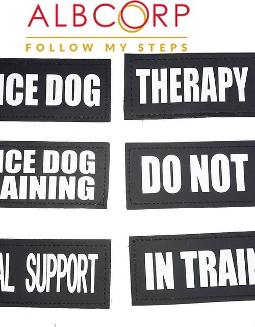 Load image into Gallery viewer, Reflective Dog Patches with Hook Backing -Service Dog, Service Dog in Training, Do Not Pet, Emotional Support, Therapy Dog, Best Friend, in Training for Animal Vest Harnesses, Collars, Leashes
