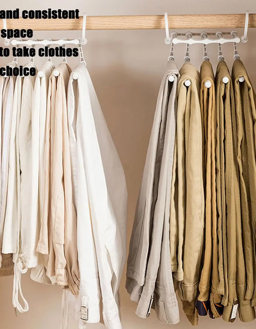 Load image into Gallery viewer, Maxirack 5-In-1 Magic Trouser Rack – Stainless Steel Folding Pant &amp; Tie Organizer for Closet &amp; Wardrobe Storage
