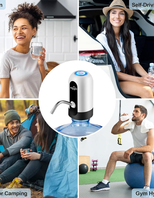 Load image into Gallery viewer, Water Jug Pump, Electric Water Bottle Pump, USB Charging Automatic Drinking Water Pump for Universal 3-5 Gallon Bottle, Portable Water Dispenser for Camping
