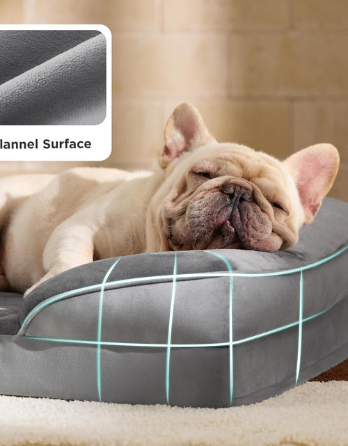 Load image into Gallery viewer, Orthopedic Dog Bed for Medium Dogs - Waterproof Dog Sofa Bed Medium, Supportive Foam Pet Couch Bed with Removable Washable Cover, Waterproof Lining and Nonskid Bottom, Grey
