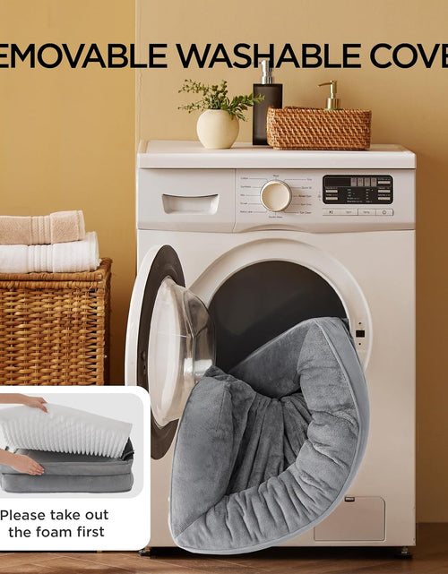 Load image into Gallery viewer, Orthopedic Dog Bed for Medium Dogs - Waterproof Dog Sofa Bed Medium, Supportive Foam Pet Couch Bed with Removable Washable Cover, Waterproof Lining and Nonskid Bottom, Grey
